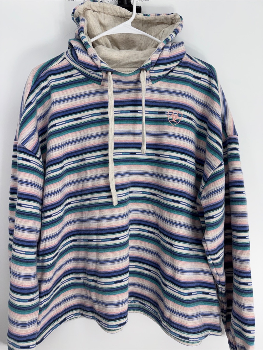 Ariat Pastel Striped Turtleneck Hoodie Sweater